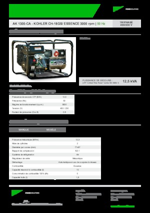 Grupos electrógenos, gasolina INMESOL AK-1300-CA