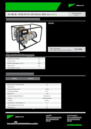 Grupos electrógenos, gasolina INMESOL AK 400-M
