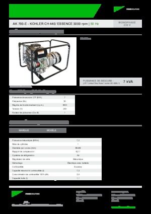Grupos electrógenos, gasolina INMESOL AK 700-E