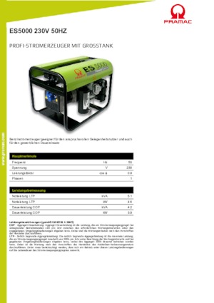 Grupos electrógenos, gasolina PRAMAC Lifter ES 8000