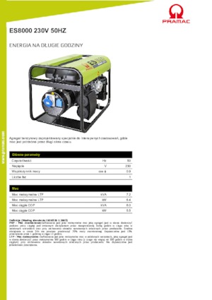 Grupos electrógenos, gasolina PRAMAC Lifter ES 8000