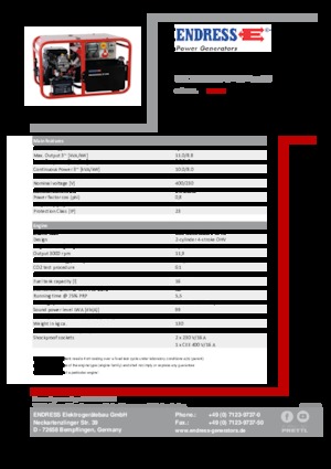 Grupos electrógenos, gasolina Endress ESE 1006 DBS-GT ES 