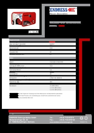 Grupos electrógenos, gasolina Endress ESE 1006 HG-GT ES ISO Duplex