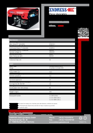 Grupos electrógenos, gasolina Endress ESE 1206 DHS GT ES