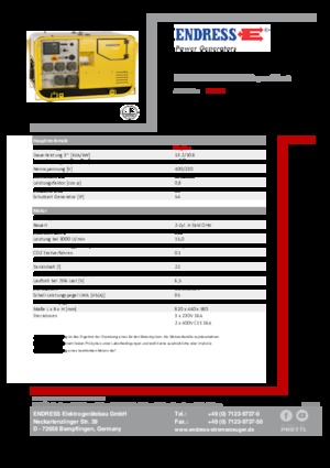 Grupos electrógenos, gasolina Endress ESE 1307 DBG ES DIN Super Silent