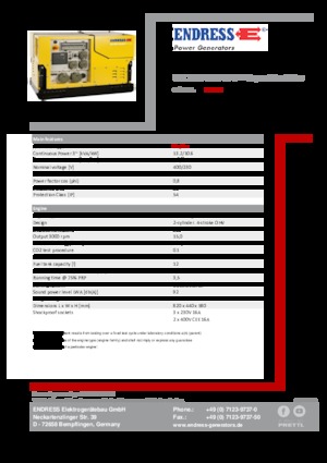 Grupos electrógenos, gasolina Endress ESE 1308 DBG ES DIN Super Silent Plus