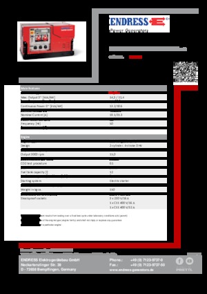 Grupos electrógenos, gasolina Endress ESE 1308 DBG ES ISO Duplex Silent