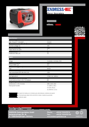 Grupos electrógenos, gasolina Endress ESE 3000i
