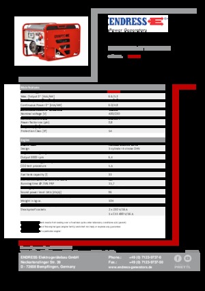 Grupos electrógenos, gasolina Endress ESE 606 DHG-GT ISO Duplex