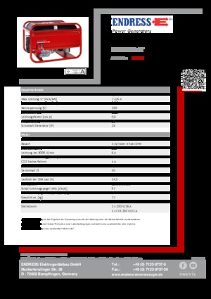 Grupos electrógenos, gasolina Endress ESE 606 HS-GT ES