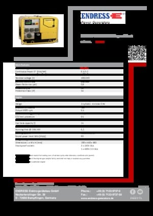 Grupos electrógenos, gasolina Endress ESE 907 DBG ES DIN Super Silent