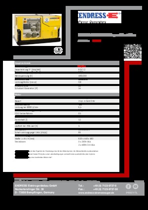 Grupos electrógenos, gasolina Endress ESE 908 DBG ES DIN Super Silent Plus