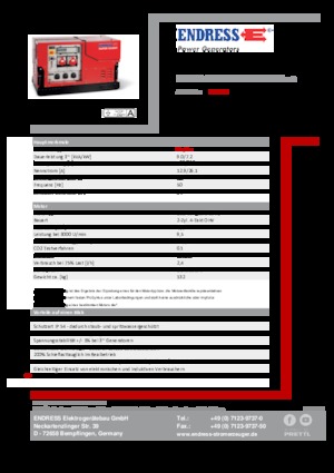 Grupos electrógenos, gasolina Endress ESE 908 DBG ES ISO Duplex Silent