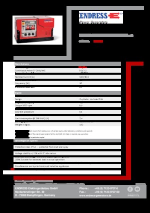Grupos electrógenos, gasolina Endress ESE 908 DBG ES ISO Duplex Silent