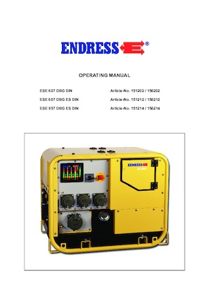 Grupos electrógenos, gasolina Endress ESE 957 DBG ES DIN Super Silent