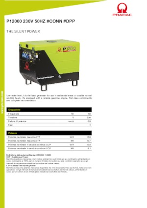 Grupos electrógenos, gasolina PRAMAC Lifter P 12000 THB