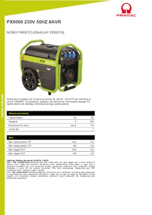 Grupos electrógenos, gasolina PRAMAC Lifter PX 8000