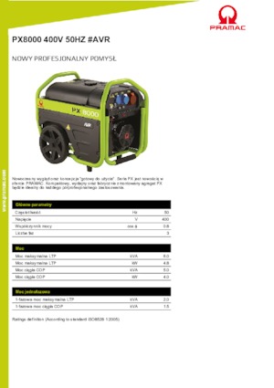 Grupos electrógenos, gasolina PRAMAC Lifter PX 8000 T