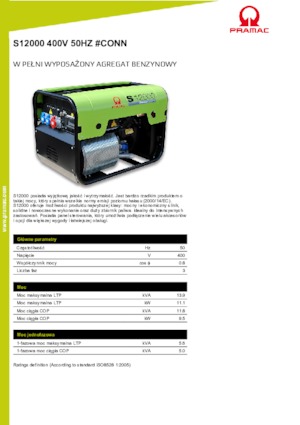 Grupos electrógenos, gasolina PRAMAC Lifter S 12000