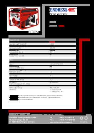 Grupos electrógenos, gasolina Endress SEA 6