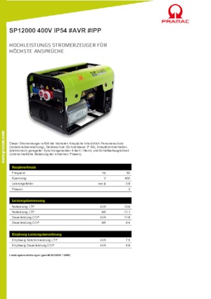 Grupos electrógenos, gasolina PRAMAC Lifter SP 12000