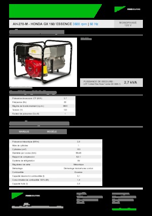 Grupos electrógenos, gasolina INMESOL AH 270-M