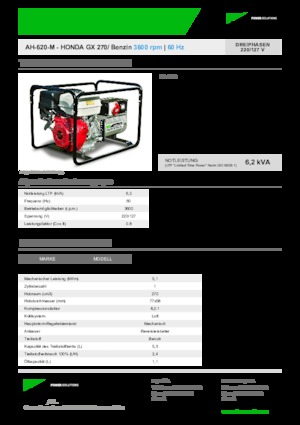 Grupos electrógenos, gasolina INMESOL AH 620-M