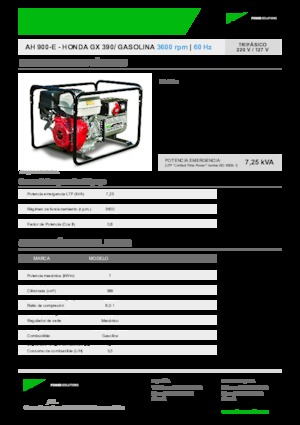 Grupos electrógenos, gasolina INMESOL AH 900-E