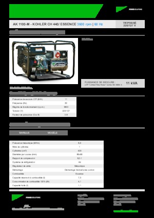 Grupos electrógenos, gasolina INMESOL AK 1100-M