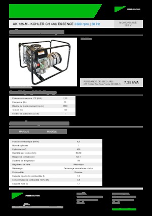 Grupos electrógenos, gasolina INMESOL AK 725-M