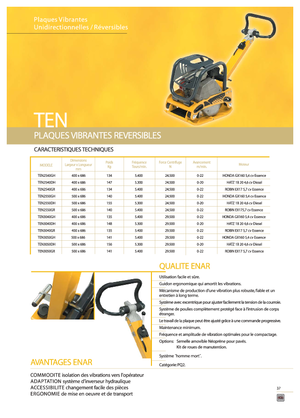 Planchas vibratorias reversibles Enar TEN 3040 GR