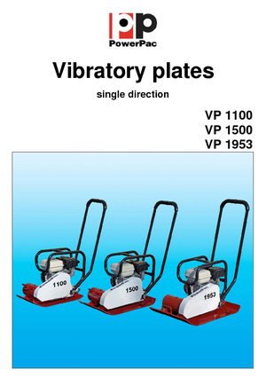 Planchas vibratorias de una dirección PowerPac VP 1500/450