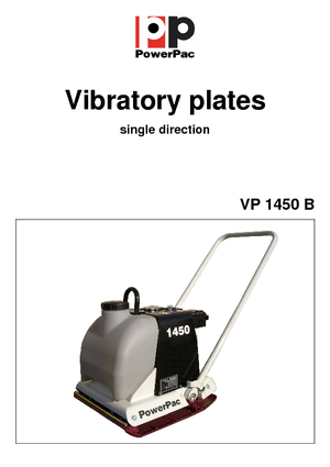 Planchas vibratorias de una dirección PowerPac VP 1450B/500