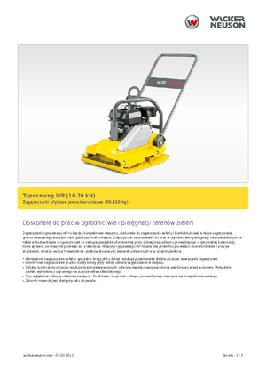 Planchas vibratorias de una dirección Wacker Neuson WP 1030 A