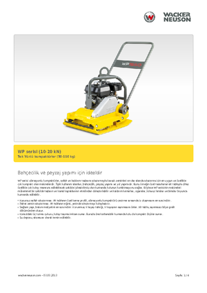 Planchas vibratorias de una dirección Wacker Neuson WP 1030 A