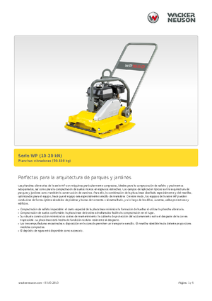 Planchas vibratorias de una dirección Wacker Neuson WP 1030 A