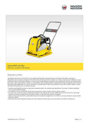 Planchas vibratorias de una dirección Wacker Neuson WPP 1540 W
