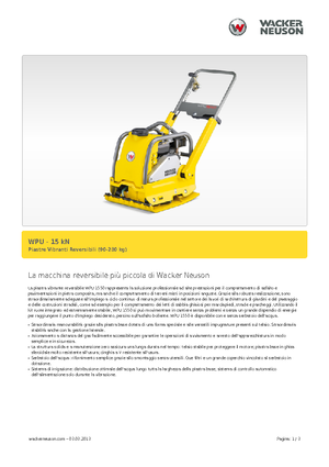 Planchas vibratorias de una dirección Wacker Neuson WPU 1550 A