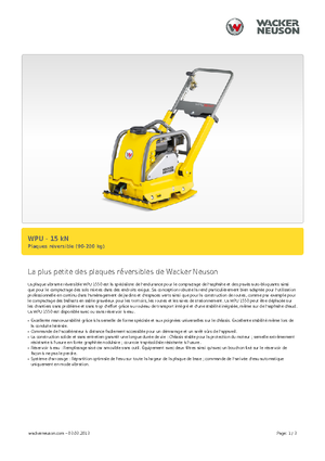 Planchas vibratorias de una dirección Wacker Neuson WPU 1550 A