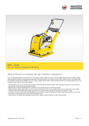 Planchas vibratorias de una dirección Wacker Neuson WPU 1550 A