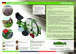 Máquinas de plantar Basrijs Deepplantelement solid and rubber disc 100 cm