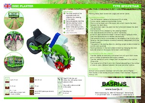 Máquinas de plantar Basrijs Discplanter with conveyer belt