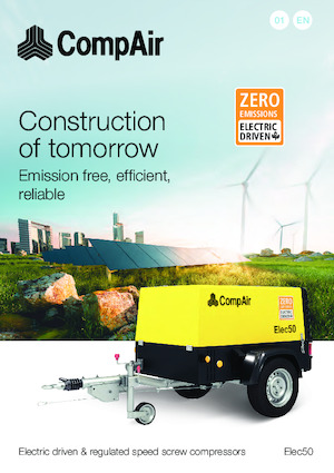 Compresores Portátiles - Diesel, Eléctr., Gasolina CompAir Elec50 
