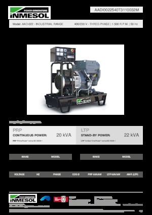 Grupos electrógenos diesel INMESOL AAD-022