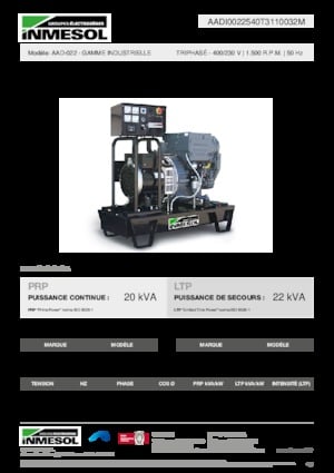 Grupos electrógenos diesel INMESOL AAD-022