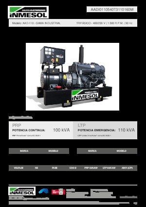 Grupos electrógenos diesel INMESOL AAD-110