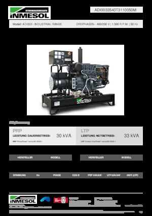 Grupos electrógenos diesel INMESOL AD-033