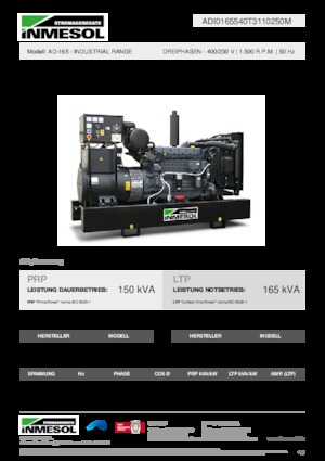 Grupos electrógenos diesel INMESOL AD-165