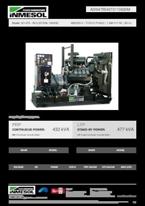 Grupos electrógenos diesel INMESOL AD-475