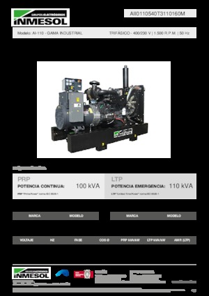 Grupos electrógenos diesel INMESOL AI-110